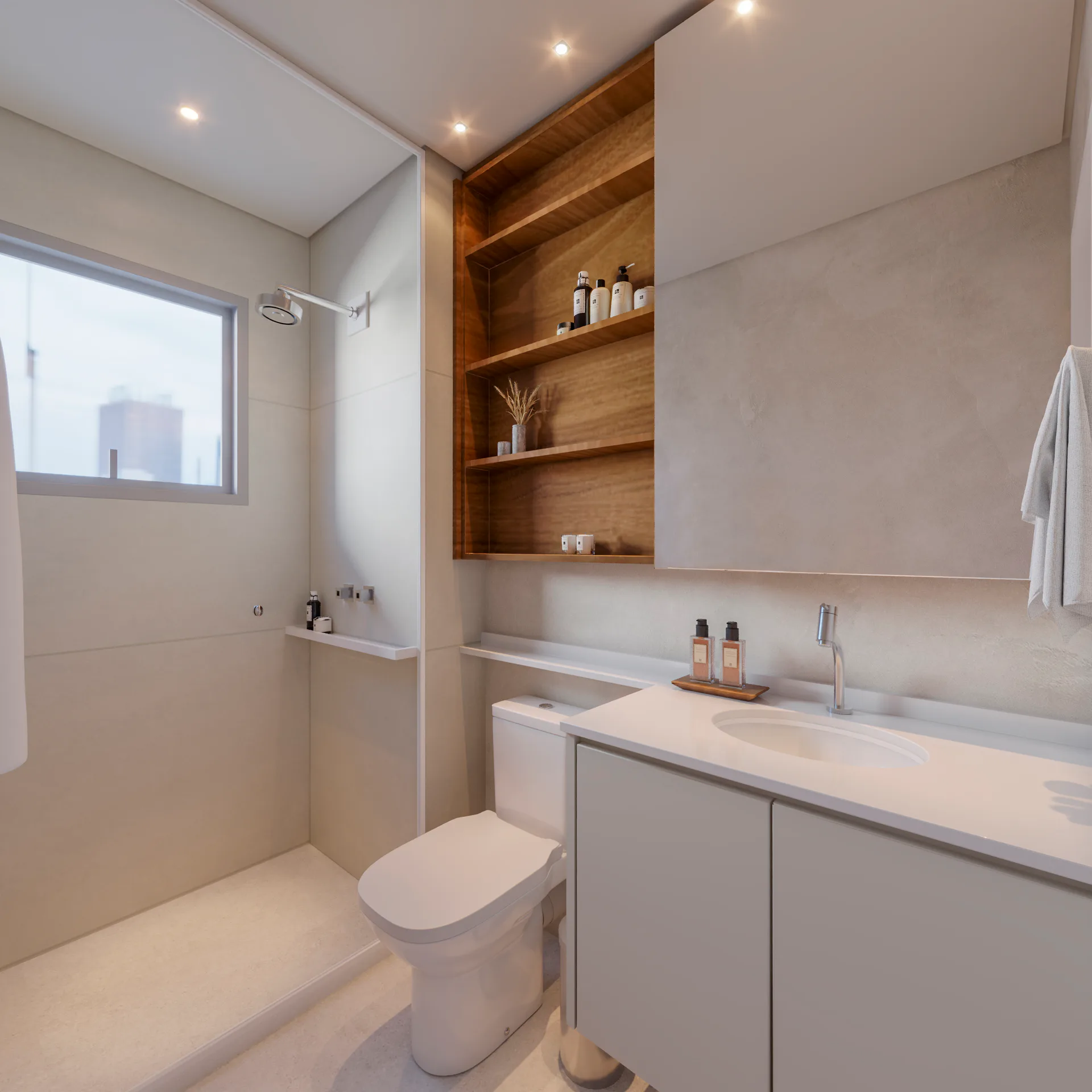 Banho social — decorado 65 m²
