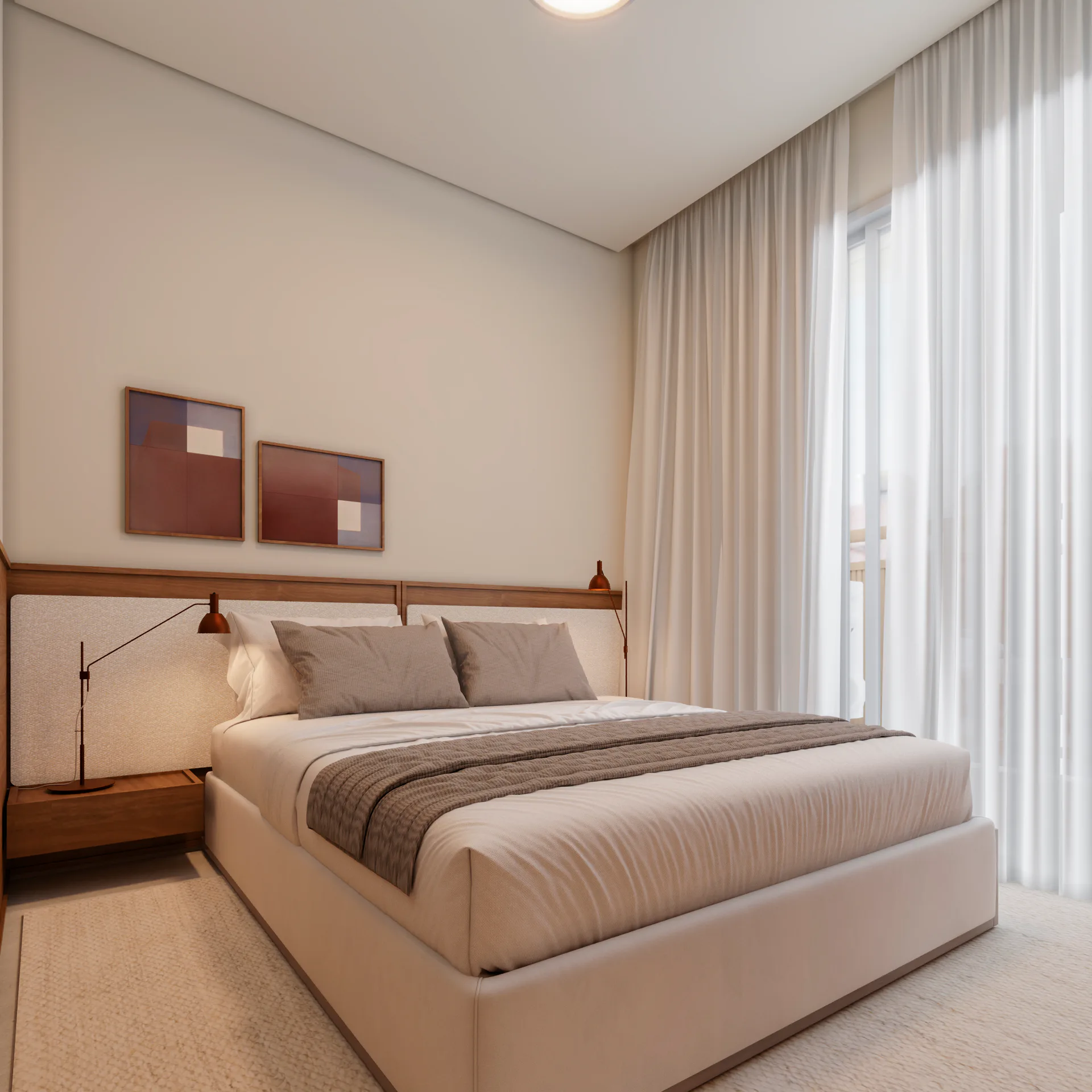 Suíte — decorado 65 m²