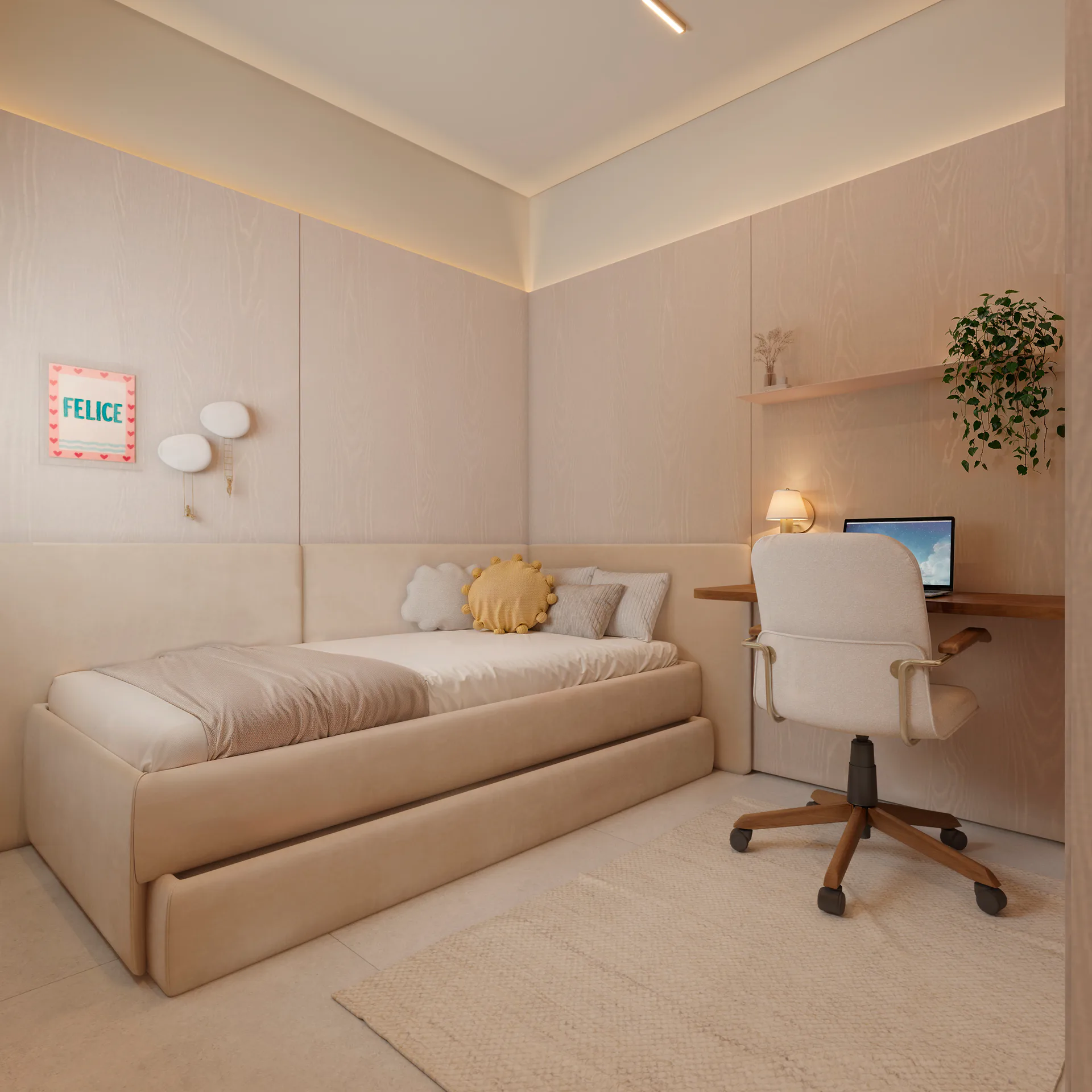 Dormitório — decorado 75 m²