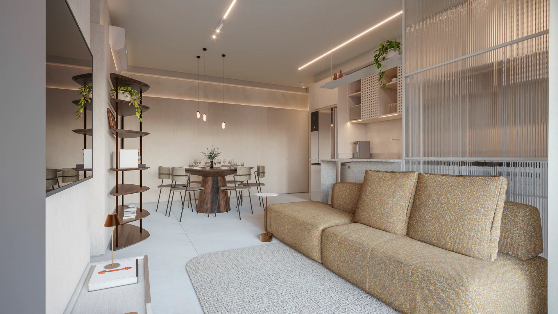 Living — decorado 75 m²